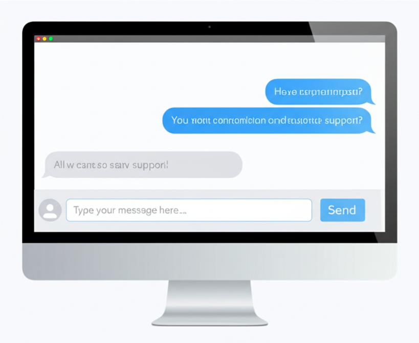 Interface de chat de support client